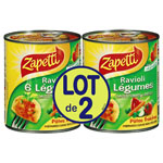 Zapetti ravioli aux 6 legumes sauce tomate au basilic 2x800g