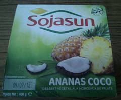 Specialite au soja ananas coco SOJASUN, 4x100g