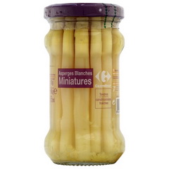 Asperges blanches miniatures, tendres