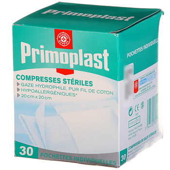 Compresses steriles Primoplast 30 pochettes individuelles
