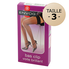 Bas clip Envog voile brillant Beige T3