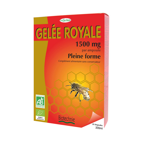 Biotechnie Gelée Royale Bio 1500 mg 20 Ampoules