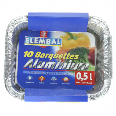 Barquettes aluminium Elembal x10 0.5l