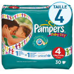 Couches Pampers Baby Dry T4 7-18kg x30