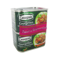 Courgettes cuisinees provencale Cassegrain boites 2x1/2 750g