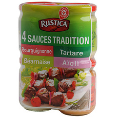 Sauces gourmandes Rustica Pour viande 4 saveurs - 4x360g