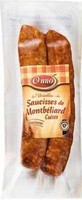 Veritables Saucisses de Montbeliard cuites a l'ancienne, les 2 saucisses de 125g