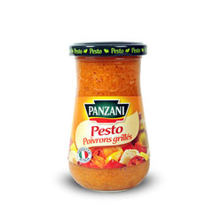 Panzani sauce pleine saveur pesto poivrons grilles 190g