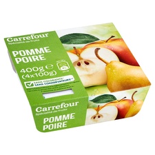 Compotes pomme poire Carrefour
