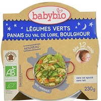 Babybio Assiette Légumes Verts Panais du Val de Loire Boulghour 230 g - Lot de 5