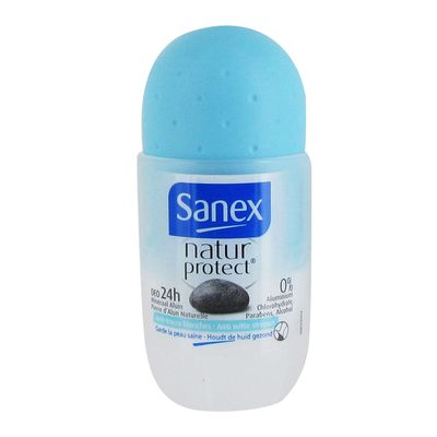 Sanex, Natur Protect - Deodorant 24h, pierre d'Alun, anti-traces blanches, le roll-on de 50ml