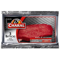 Bifteck Charal dans la tranche Viande bovine francaise 3x100g