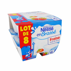 Nestle p'tit brasse fraise 8 x 100g