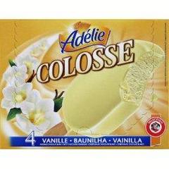 Colosse vanille enrobage chocolat blanc, la boite de 4 colosses de 100ml