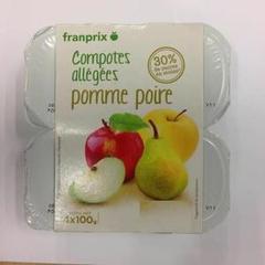 Franprix compote pomme poire allégé 4x100g
