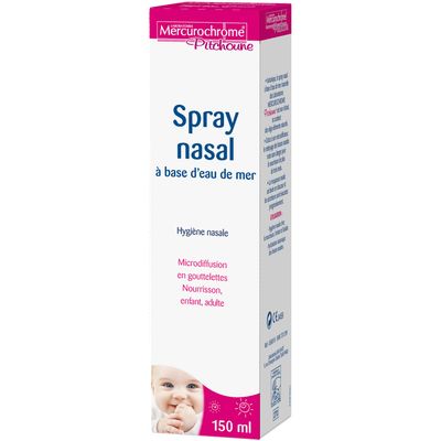 Pitchoune - Spray nasal A base d'eau de mer, hygiene nasale, microdiffusion en gouttelettes.