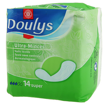 Serviettes Doulys ultra-minces Super x14