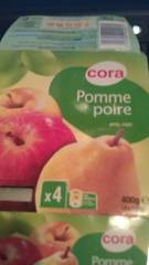 Cora specialite de fruits pomme poire 4 x 100g