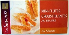 Mini-flutes au sesame U LES SAVEURS, 100g