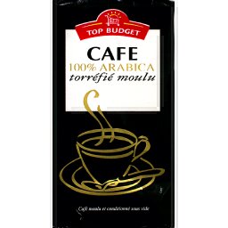 Cafe moulu 100% arabica, le paquet, 250g