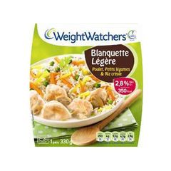 Weight Watchers, Blanquette de poulet, petits legumes & riz creole, la barquette de 330g