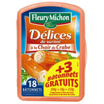Fleury Michon Délices de Surimi à la chair de crabe la boite de 18 bâtonnets - 350 g