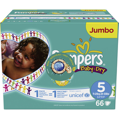 Couches Pampers Baby Dry T5 x66 Jumbo