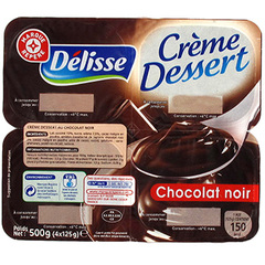 Creme dessert Delisse Chocolat noir 4x125g