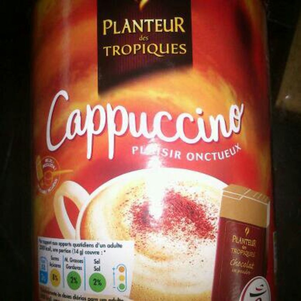 Planteur des Tropiques, Cappuccino Classic, la boite de 259 g + cuillère