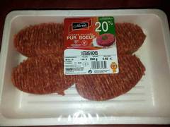 Jean Rozé Viande hachée 20% MG la barquette de 8 steaks - 800 g