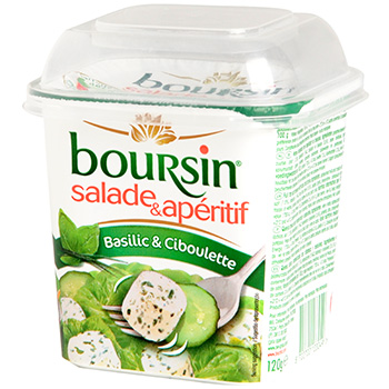 Boursin, Boursin salade basilic & ciboulette, la boite de 120 g