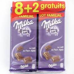 Milka chocolat au lait en tablette 8x100g
