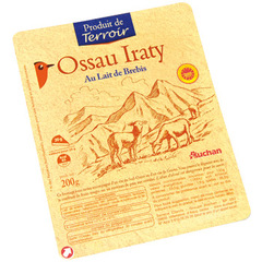 Produit de Terroir - Ossau Iraty AOP 35% de matieres grasses, a base de lait de brebis pasteurise.