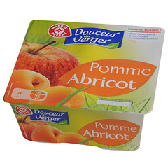 Dessert fruitier pomme abricot Douceur du Verger 4x100g