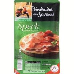 Speck, jambon cru fume - Saveur d'Italie, la barquette de 9 tranches - 100g