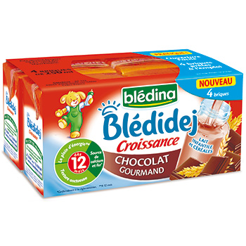 bledidej croissance chocolat gourmand bledina 4x250ml