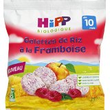 Hipp Biologique Galettes de Riz à la Framboise dès 10 Mois - 7 Sachets de 35 g