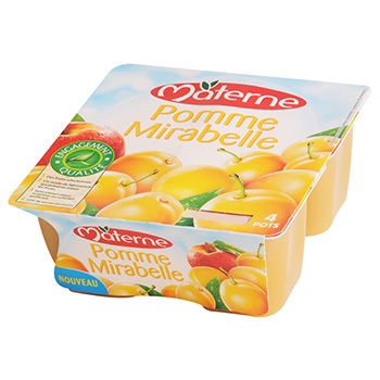 Compotes Materne Pomme mirabelle 4x100g