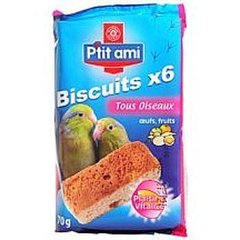 Biscuits oiseaux Ptit Ami Oeuf miel x6 - 70g