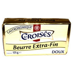 Beurre extra fin Les Croises Doux 82%mg 125g