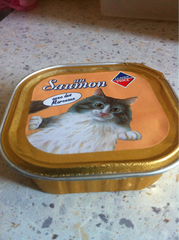 Pâtée chat poulet ou saumon 100g