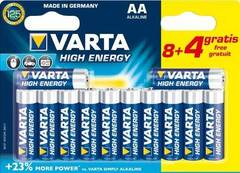 Varta - Pile Alcaline - AA x 8 - High Energy (LR6)