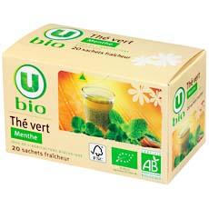 The vert a la menthe U BIO, 20 sachets, 36g