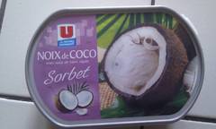 Sorbet coco avec noix de coco rapee U, 1l