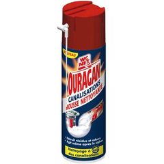 Mousse nettoyante ouragan canalisations WC NET, spray de 300ml