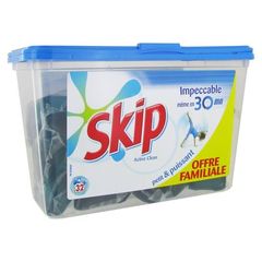 Skip, Petit & Puissant - Lessive en capsules Active Clean, les 32 capsules de 42,03 g