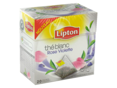 The blanc a la rose et violette LIPTON, 20 sachets pyramide, 32g