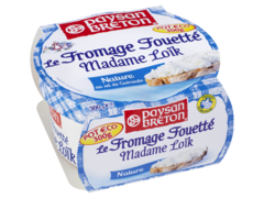 Paysan Breton, Les Recettes de Madame Loic - Le Fromage Fouette nature au sel de Guerande, le pot de 300g