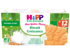 Gouter infantile Biscuits Croissance HIPP BIOLOGIQUE, des 12 mois, 150g