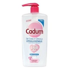 Cadum, Gel corps et cheveux, peaux reactives, le flacon de 750 ml